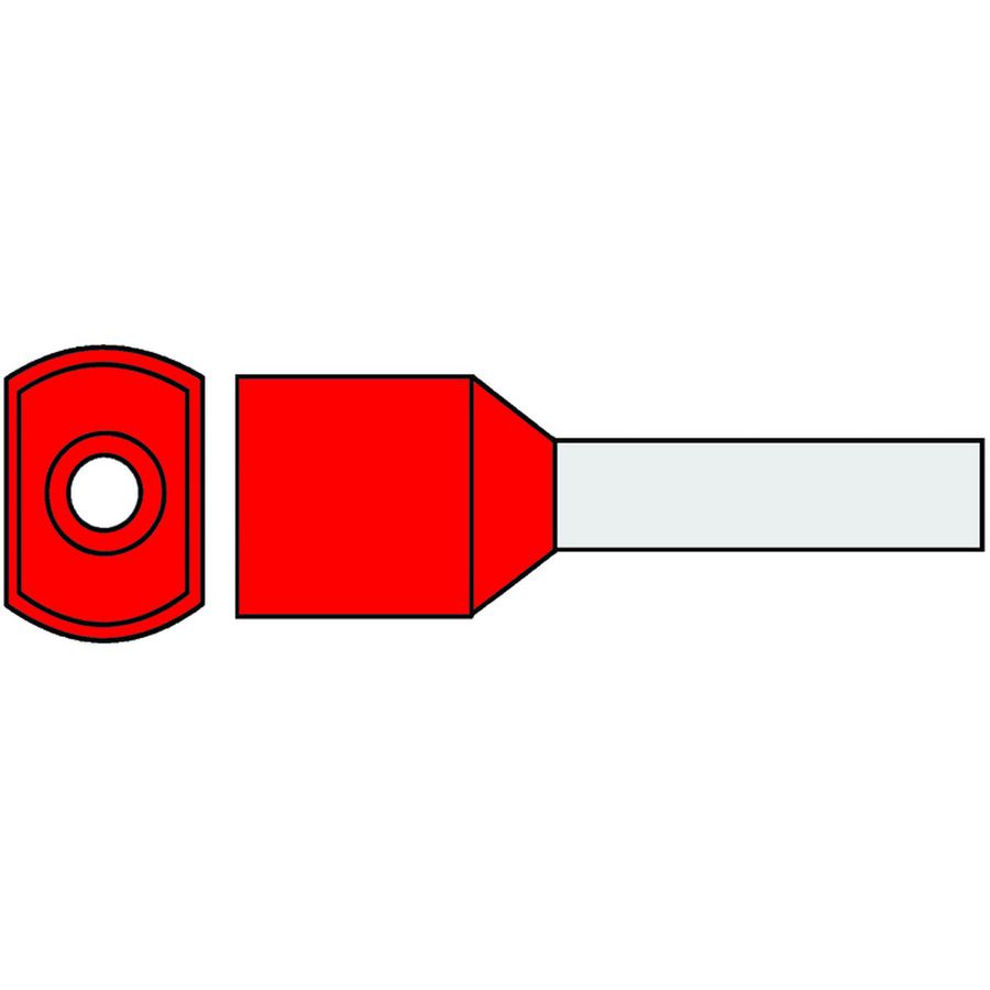 Zak a 500st. adereindhuls dubbel geisol. 1mm² Rood 8mm DIN