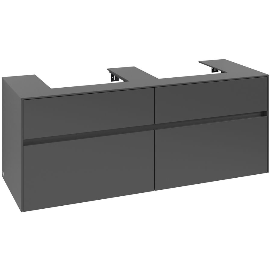 Wastafelonderkast Collaro 1400x548x500mm Graphite C07600VR