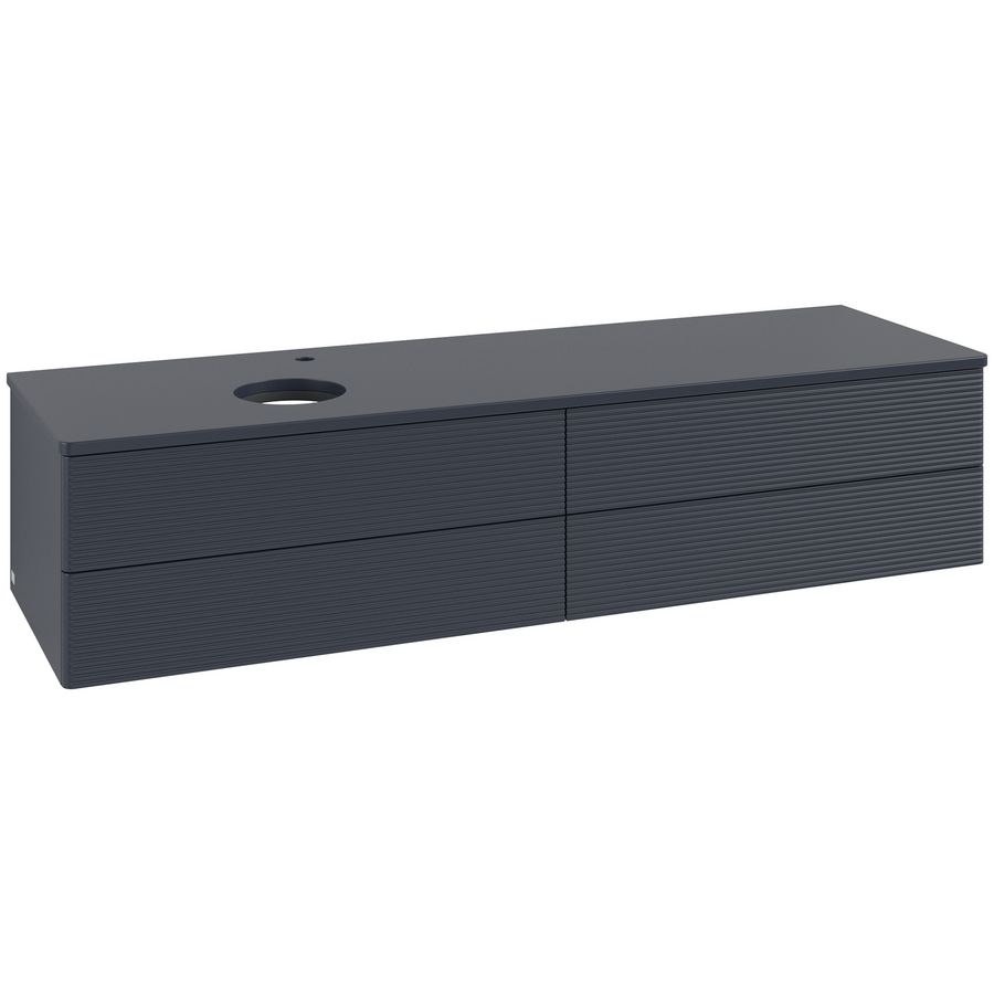 Wastafelonderkast Antao 1600x360x500mm Mid.Blue Matt Lacquer K26150HG