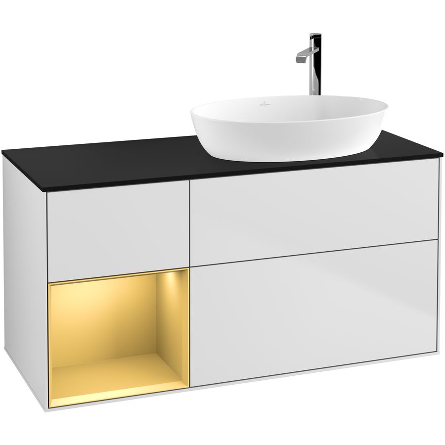 Wastafelonderkast Finion 1200x603x501mm White Matt Lacquer G922HFMT
