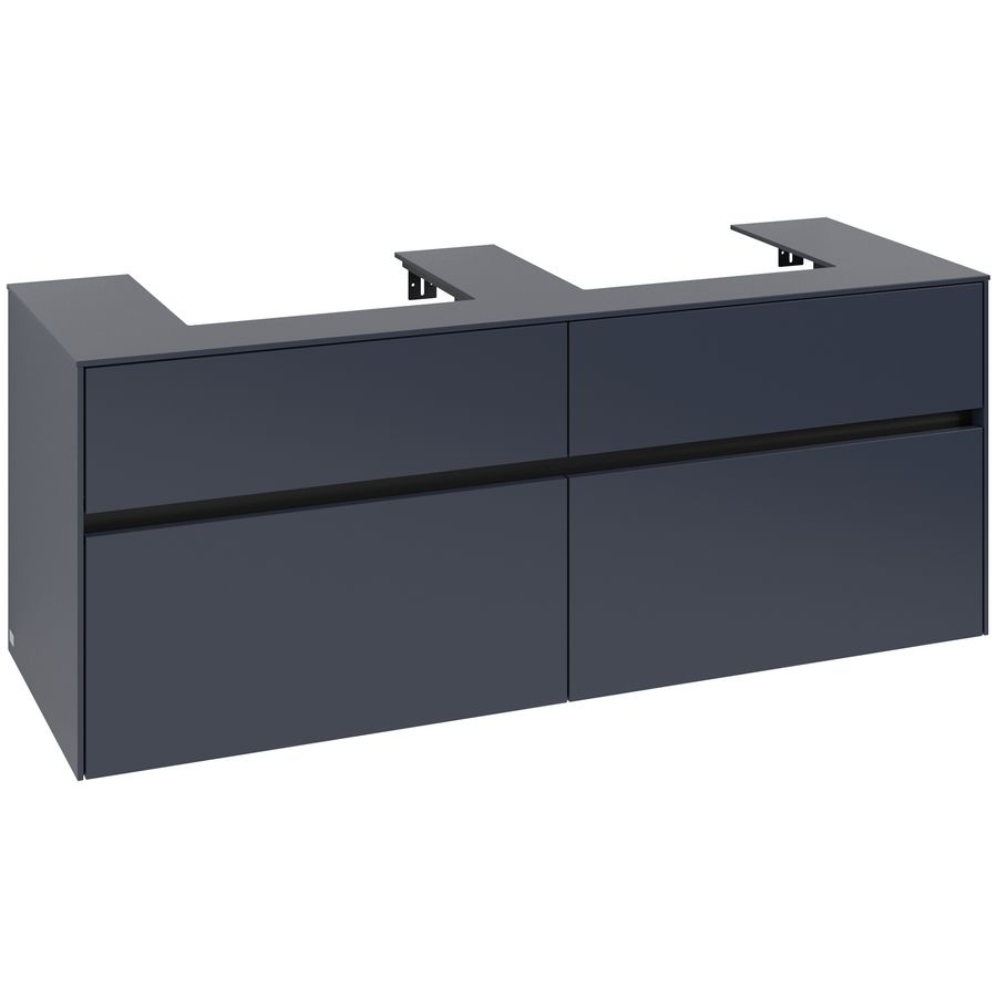 Wastafelonderkast Collaro 1400x548x500mm Marine Blue C07600VQ