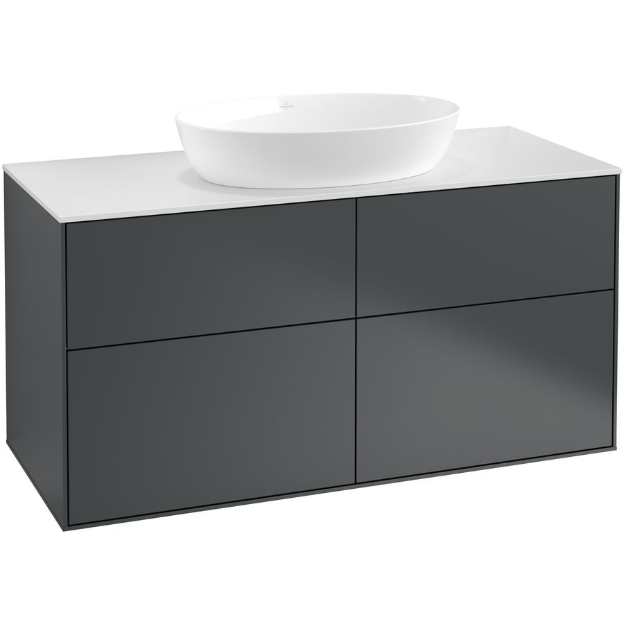 Wastafelonderkast Finion 1200x603x501mm Mid.Blue Matt Lacquer GA3100HG