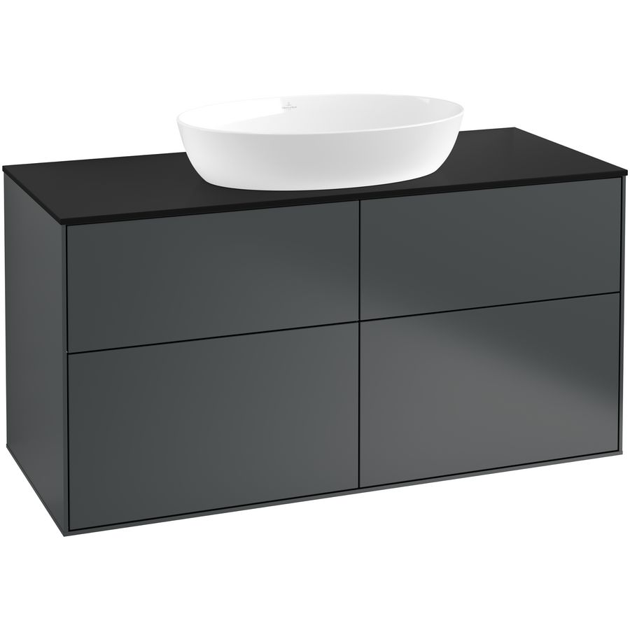 Wastafelonderkast Finion 1200x603x501mm Mid.Blue Matt Lacquer GA3200HG