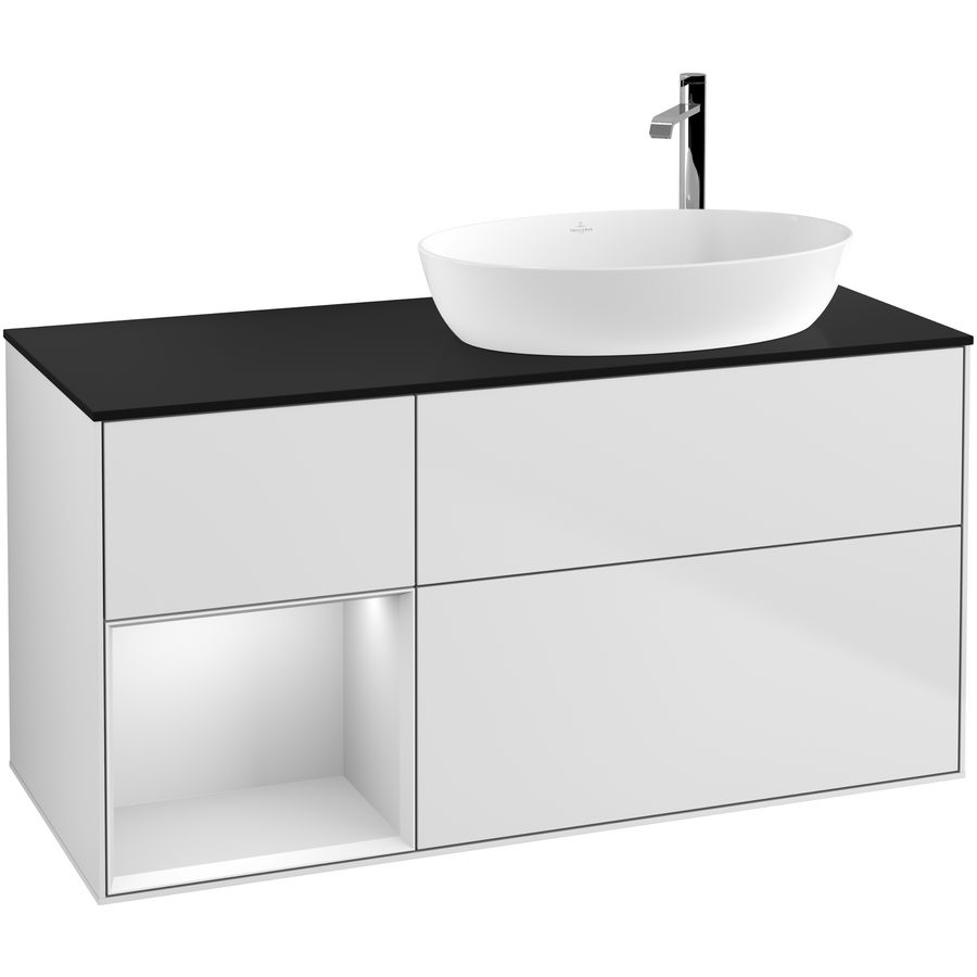 Wastafelonderkast Finion 1200x603x501mm White Matt Lacquer G922MTMT
