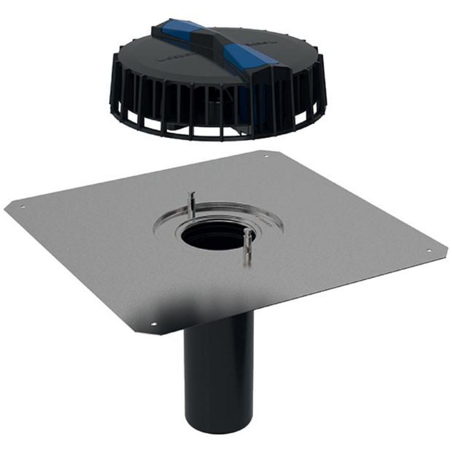 Pluvia tr. 25l/s grind sedum parkeerdak bitumen d90