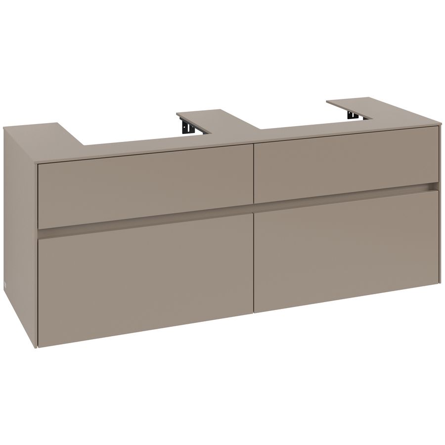 Wastafelonderkast Collaro 1400x548x500mm Taupe C07600VM