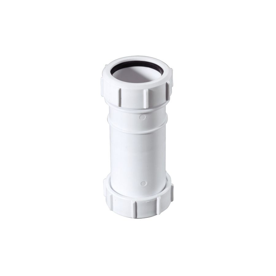 Dubbele mof PP wit 32mm 2xknel McAlpine