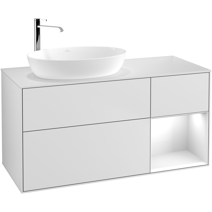 Wastafelonderkast Finion 1200x603x501mm White Matt Lacquer G931GFMT