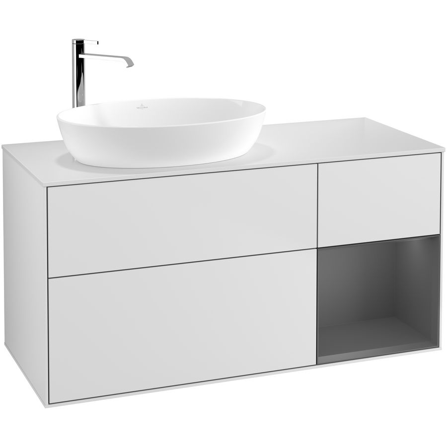 Wastafelonderkast Finion 1200x603x501mm White Matt Lacquer G931GKMT