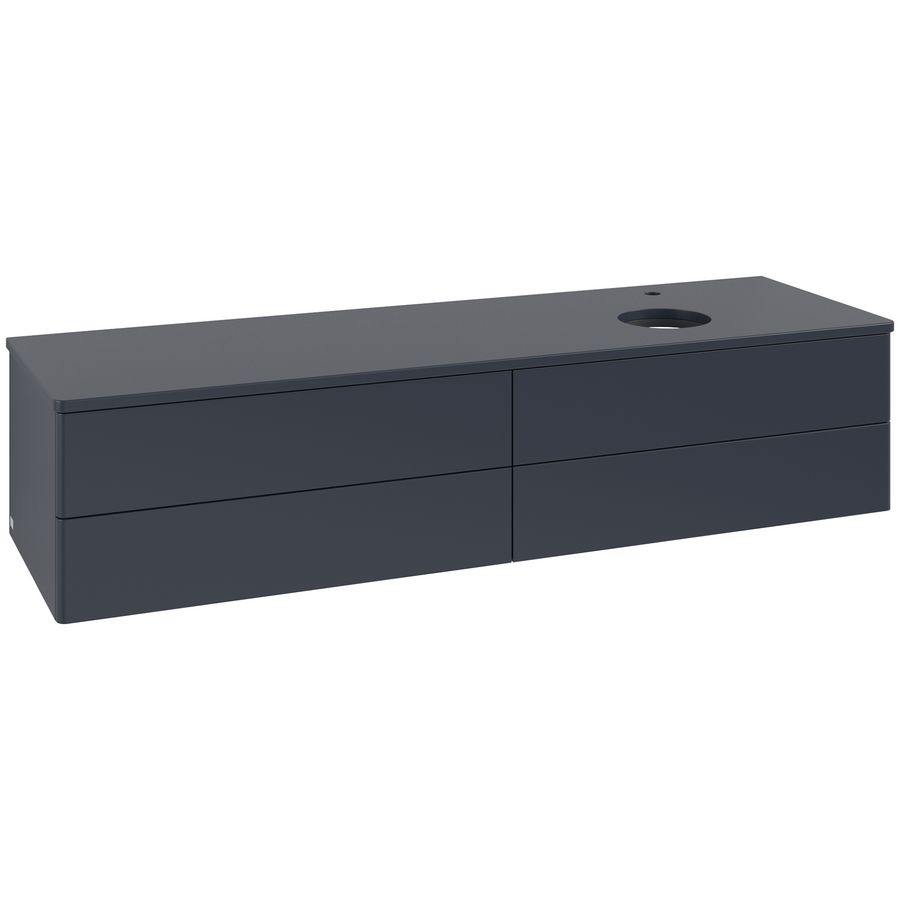 Wastafelonderkast Antao 1600x360x500mm Mid.Blue Matt Lacquer K27050HG