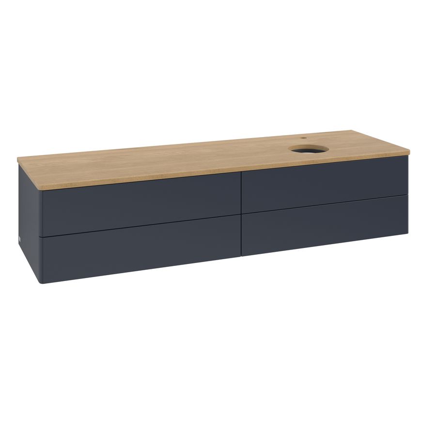 Wastafelonderkast Antao 1600x360x500mm Mid.Blue Matt Lacquer K27051HG
