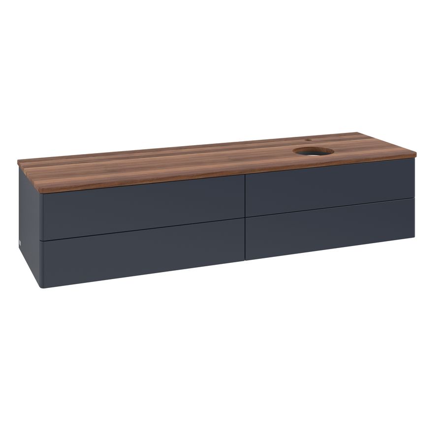 Wastafelonderkast Antao 1600x360x500mm Mid.Blue Matt Lacquer K27052HG