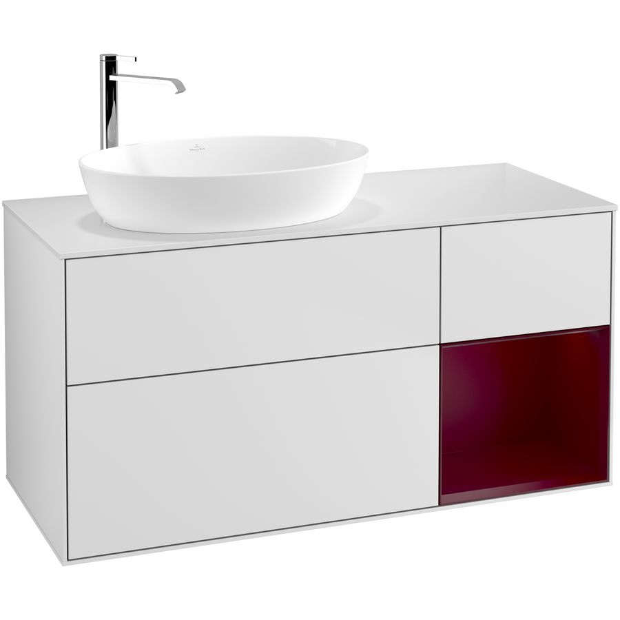 Wastafelonderkast Finion 1200x603x501mm White Matt Lacquer G931HBMT