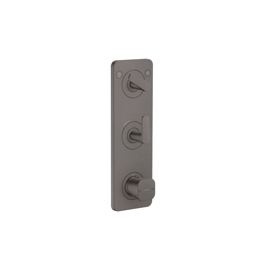 Afbouwdeel termostaat module 380/120 pl v 2 douchefuncties brushed black chrome Citterio-C