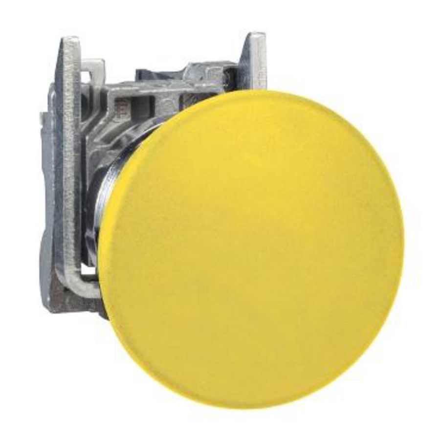 Drukknop 22mm + vuistslagkop 40mm ATEX Geel Harmony XB4