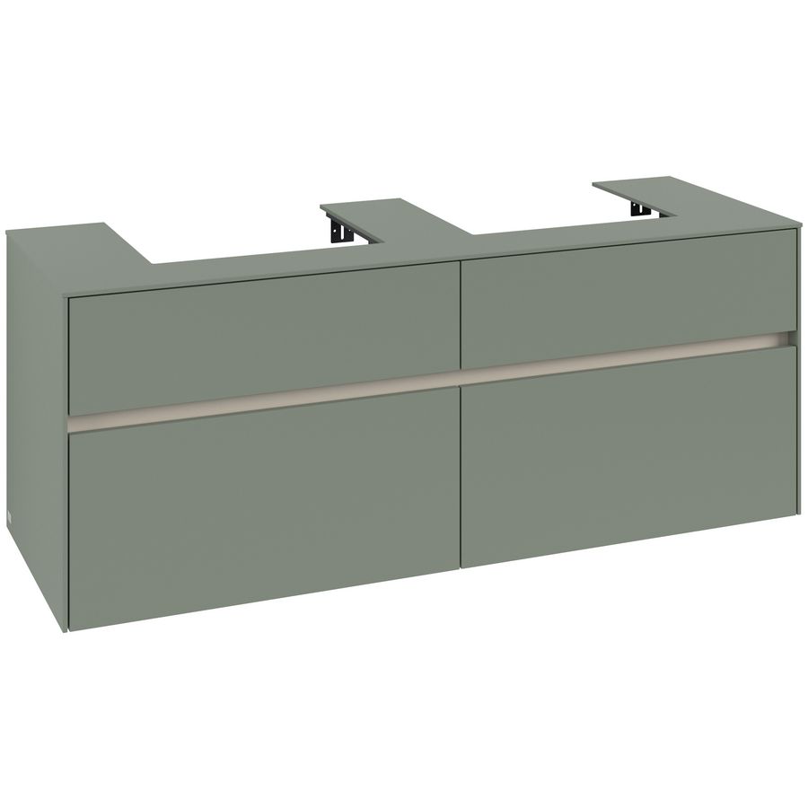 Wastafelonderkast Collaro 1400x548x500mm Soft Green C07600AF