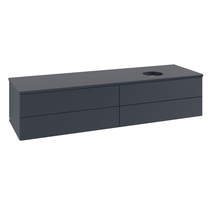 Wastafelonderkast Antao 1600x360x500mm Mid.Blue Matt Lacquer K27110HG