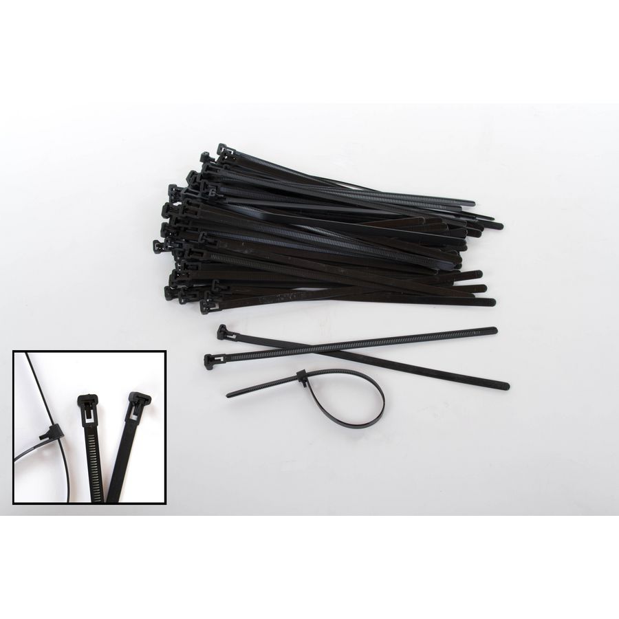 Zak a 100st. Hersluitbare kabelbinder zwart 540x76mm