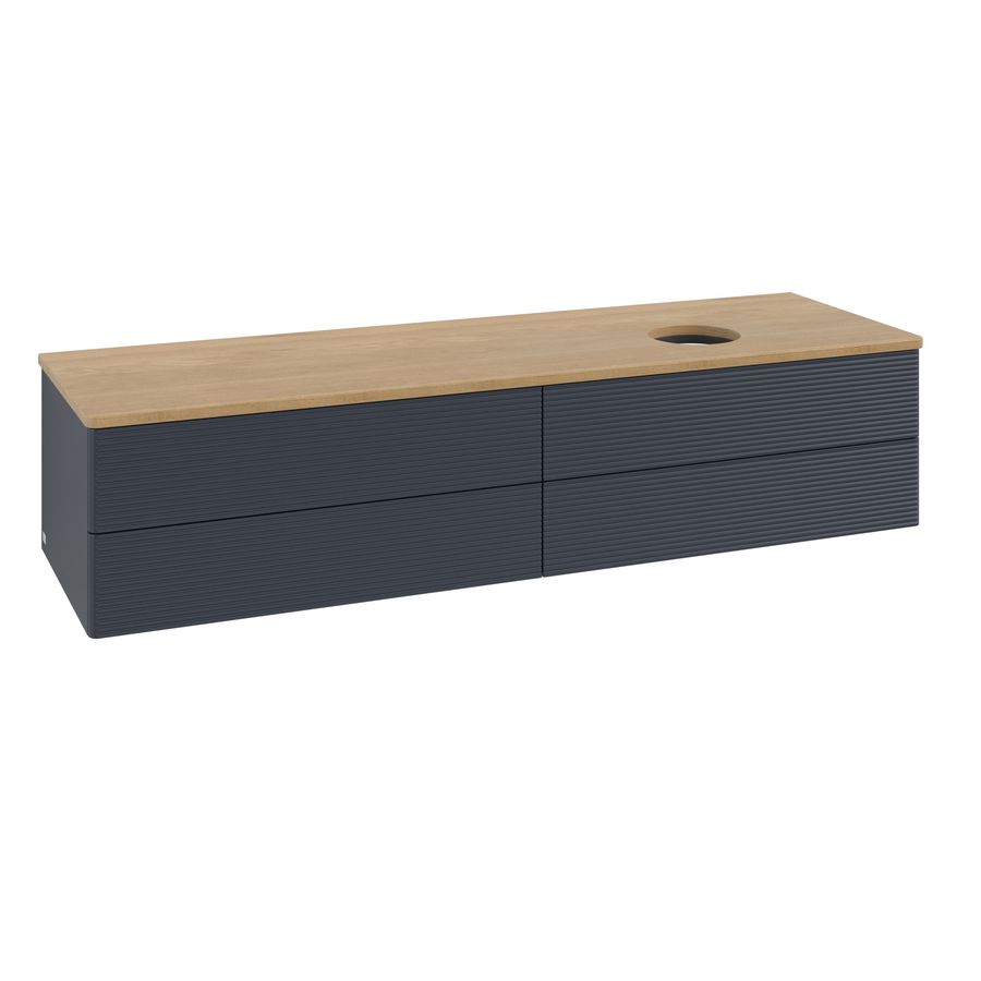 Wastafelonderkast Antao 1600x360x500mm Mid.Blue Matt Lacquer K27111HG