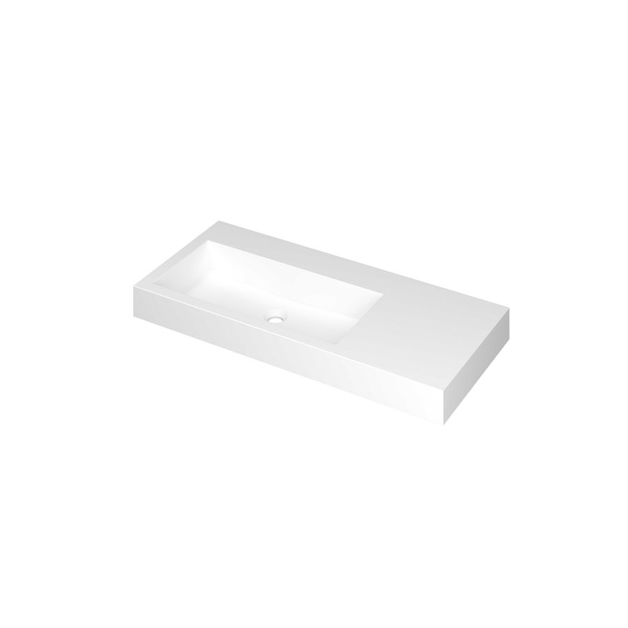 Wastafel Polystone wasbak links zonder kraangat 3421335