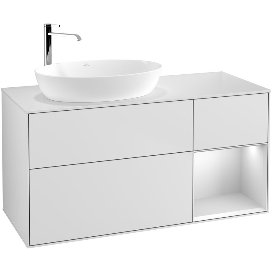 Wastafelonderkast Finion 1200x603x501mm White Matt Lacquer G931MTMT