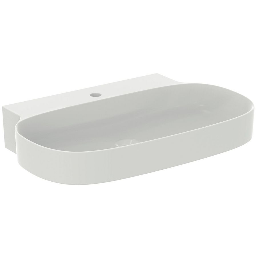 LINDA-X Wastafel 75X50X13CM + kr.gat z. overl. gesl. Silk WH