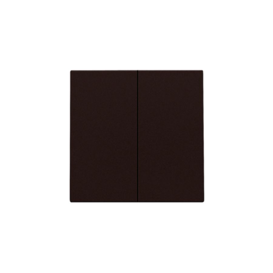 Afwerkingsset dubbele elektr. schakelaar /knop d.brown