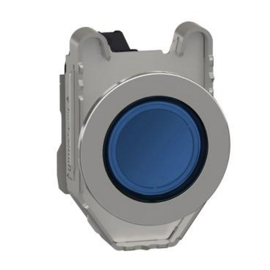 Verzonken signaallamp compl. Metaal Incl. led 230V AC Blauw