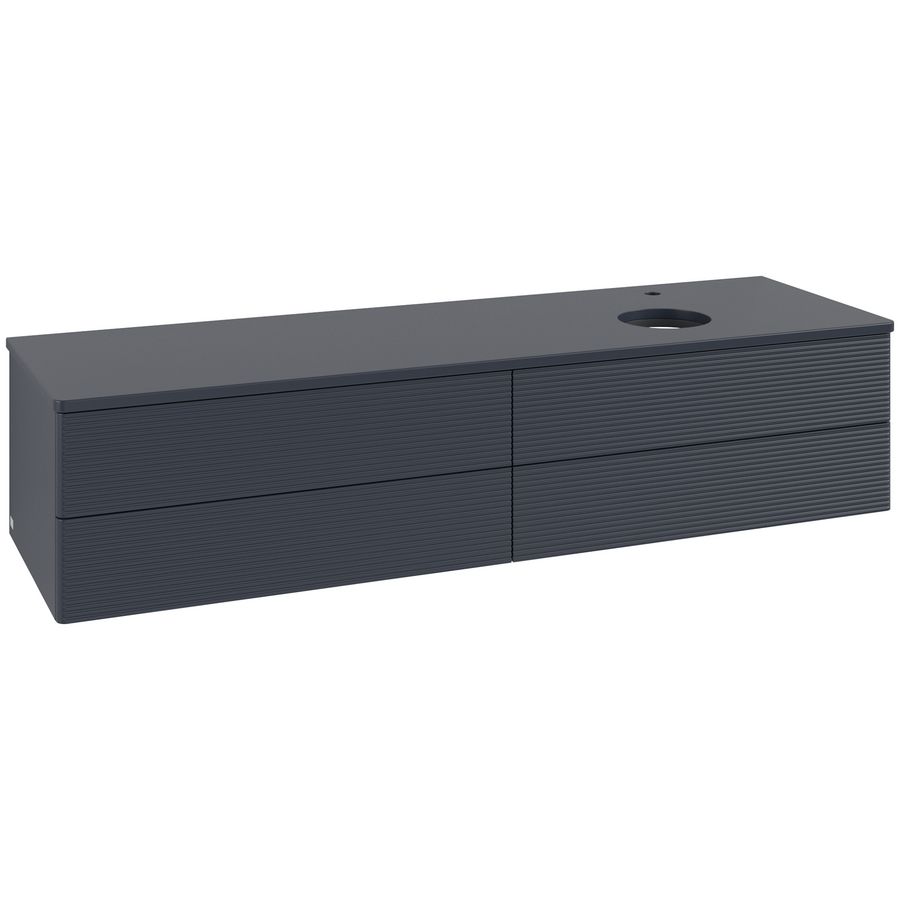 Wastafelonderkast Antao 1600x360x500mm Mid.Blue Matt Lacquer K27150HG