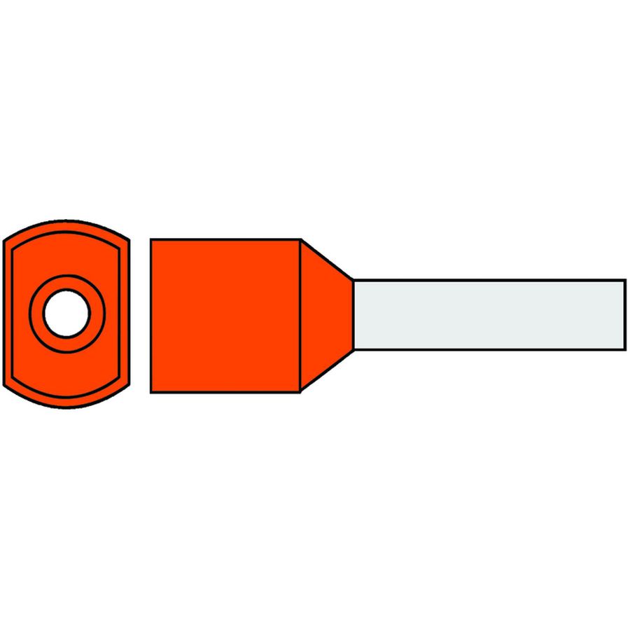 Zak a 100st. adereindhuls dubbel geisoleerd 4mm² Oranje 12mm