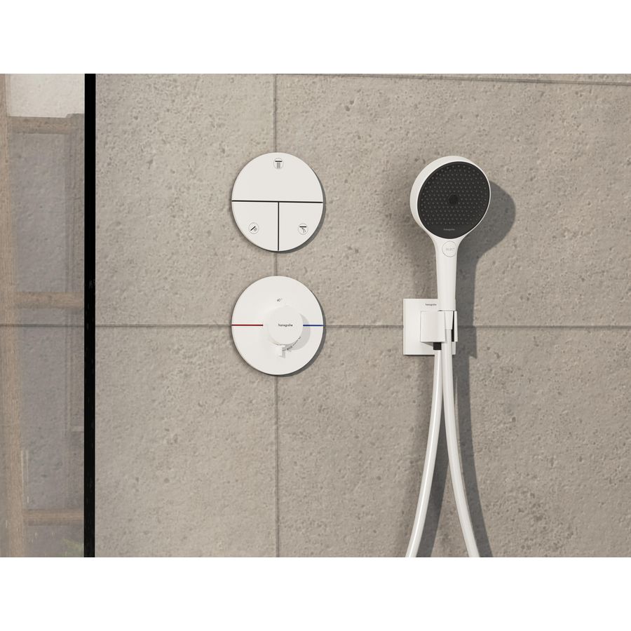 Showselect Comfort S stopkraan afbouwdeel tbv inbouw voor 3 functies mat wit