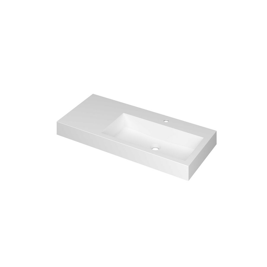 Wastafel Polystone wasbak rechts met 1 kraangat 3421339