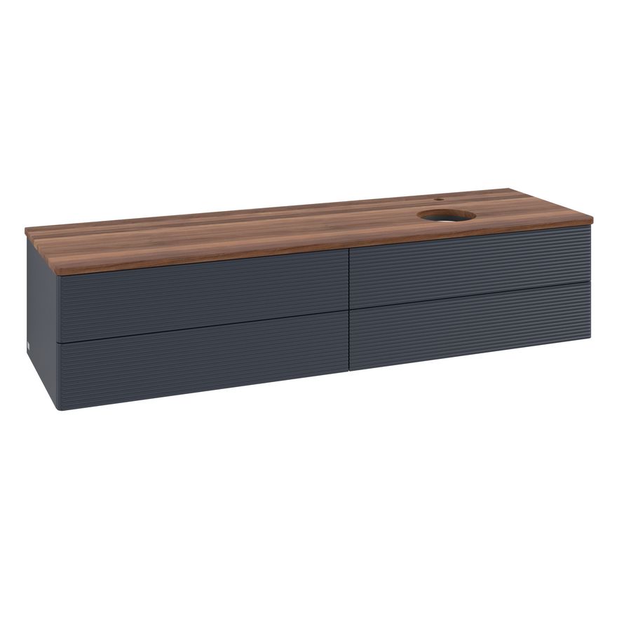 Wastafelonderkast Antao 1600x360x500mm Mid.Blue Matt Lacquer K27152HG