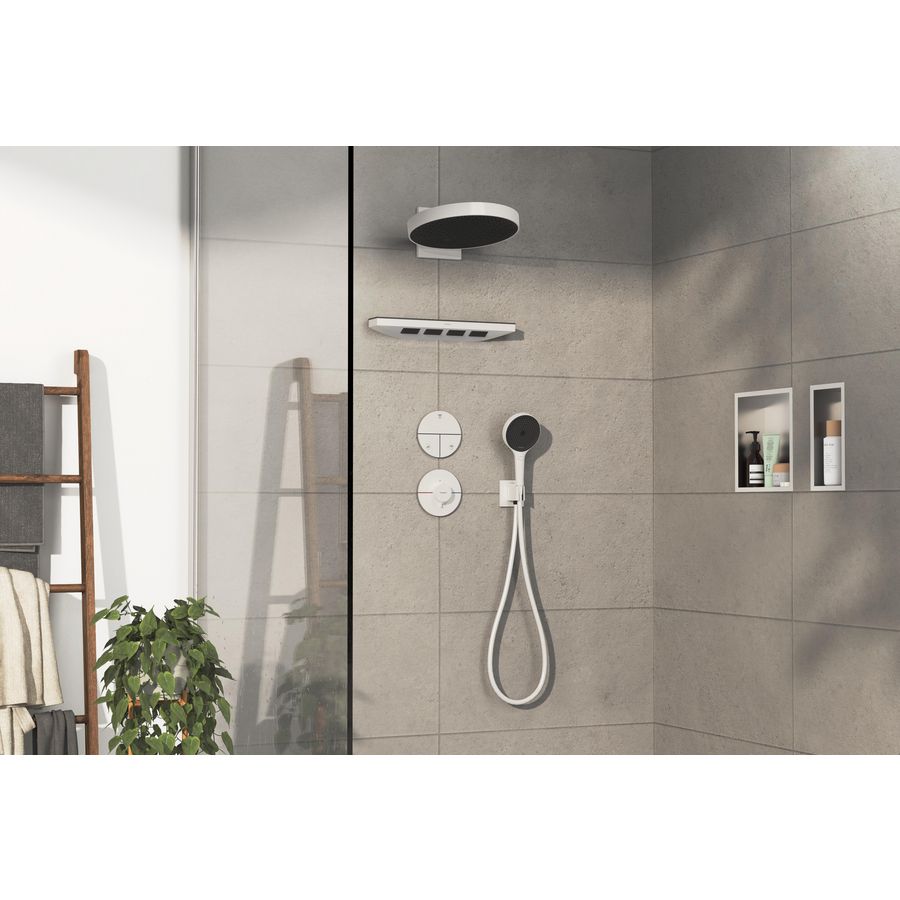 Showselect Comfort S stopkraan afbouwdeel tbv inbouw voor 3 functies mat wit