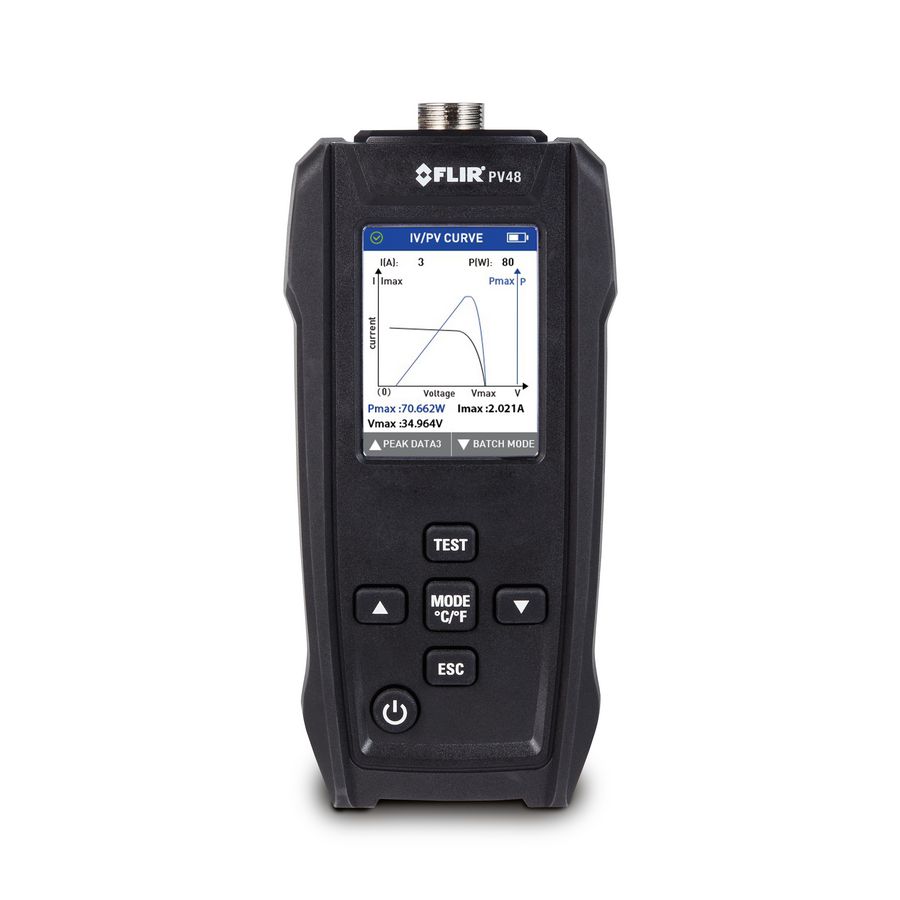 Zonnepaneel tester en IV-curve tracer+temperatuurmeting