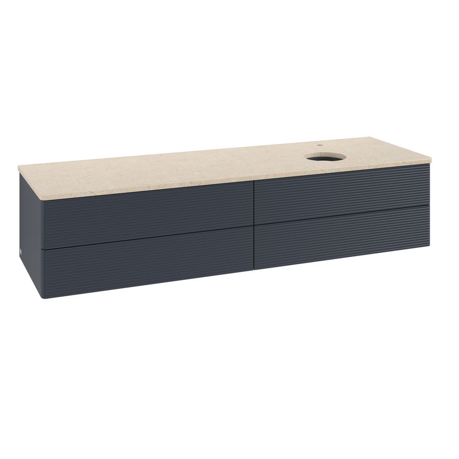 Wastafelonderkast Antao 1600x360x500mm Mid.Blue Matt Lacquer K27153HG