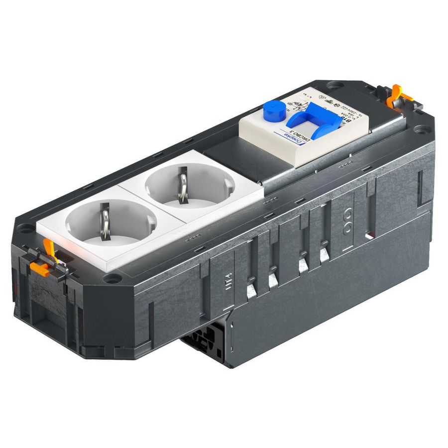 Univers. drager WINSTA FI/LS VDE 2-voudig wit 208x45x85