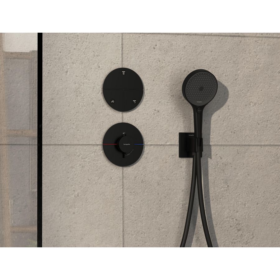 Showselect Comfort S stopkraan afbouwdeel tbv inbouw voor 3 functies mat zwart