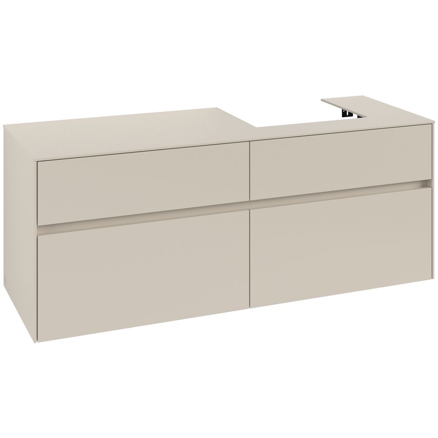 Wastafelonderkast Collaro 1400x548x500mm Cashmere Grey C075B0VN