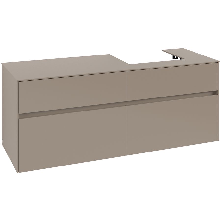 Wastafelonderkast Collaro 1400x548x500mm Taupe C075B0VM