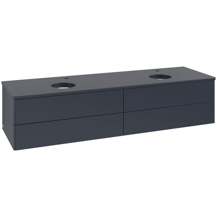 Wastafelonderkast Antao 1600x360x500mm Mid.Blue Matt Lacquer K28050HG