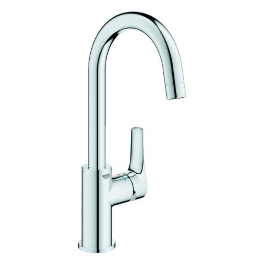 Eurosmart L-size wastafelmengkraan hoge uitloop incl. push-open plug 1.1/4" (prof)
