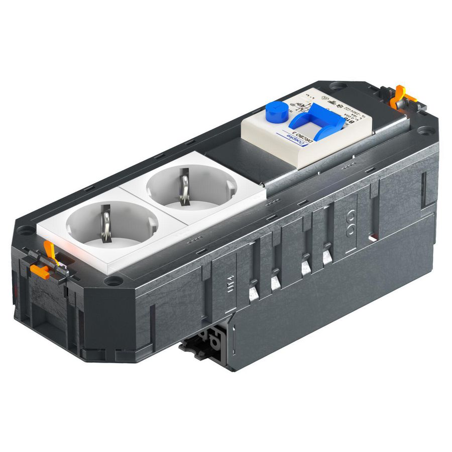 Universeel drager GST18 FI/LS VDE 2-voudig wit 208x45x85