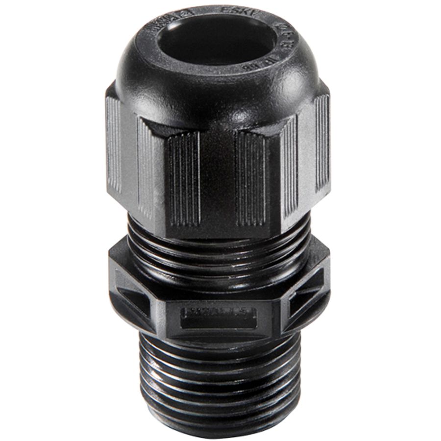Kabelwartel kunststof, IP68, M12x1,5 doorlaat 4-7mm zwart (ESKV-L12BK) VVE=50