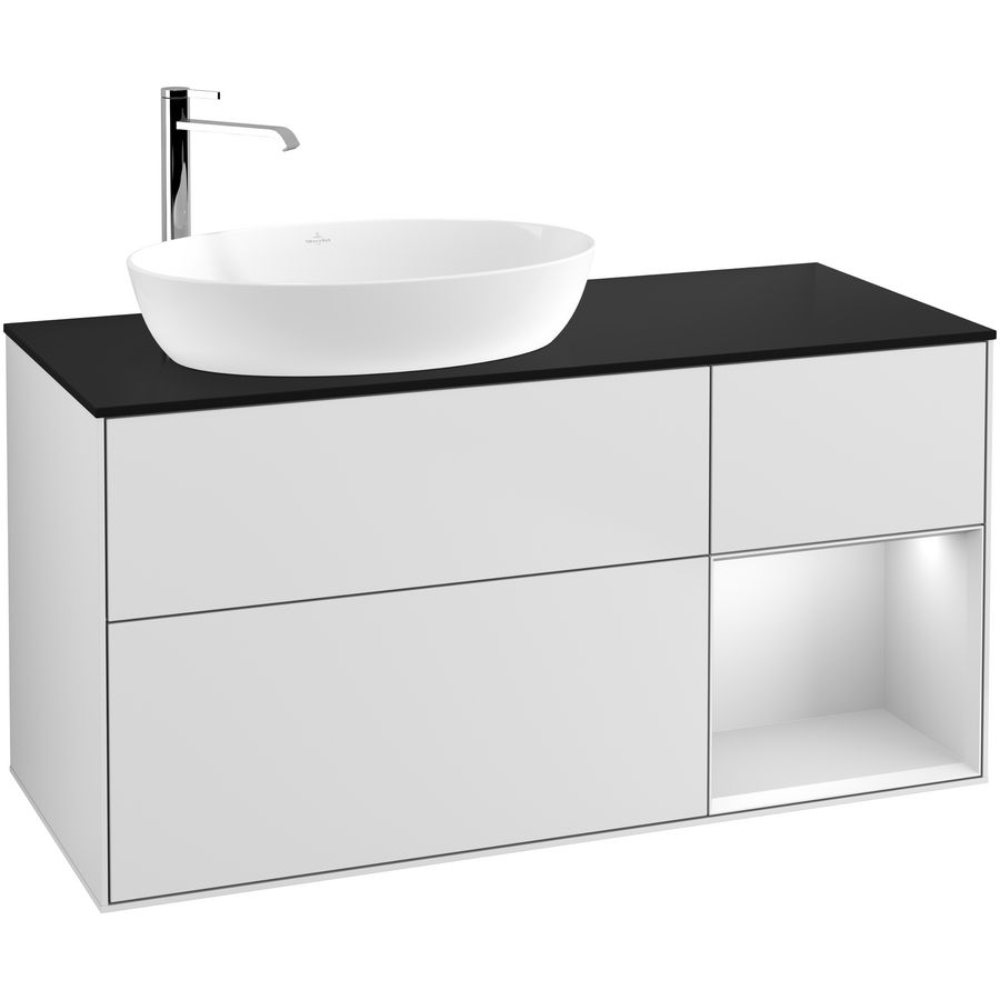 Wastafelonderkast Finion 1200x603x501mm White Matt Lacquer G932MTMT