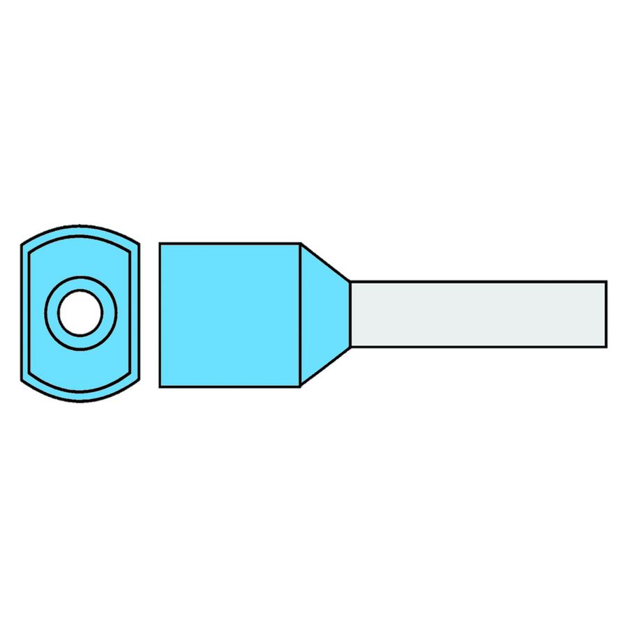 Zak a 500st. adereindhuls dubbel geisol. 0,25mm² Blauw 8mm