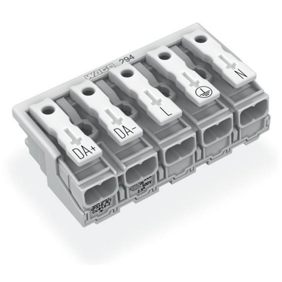 Kroonklem Drukknop extern z. PE-contact wit 294-5035 VVE=250