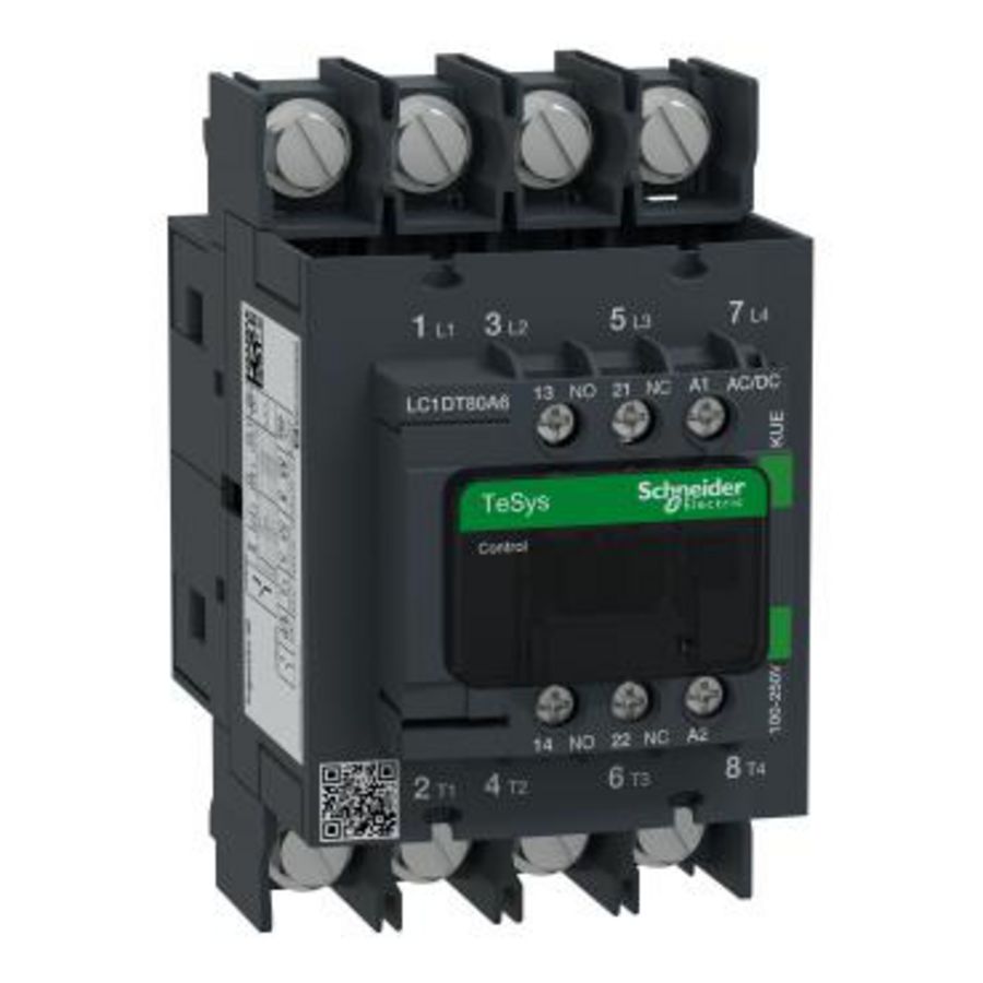 Contactor TeSys Deca 4P 80A 440V AC1 100-250V ACDC ringogen