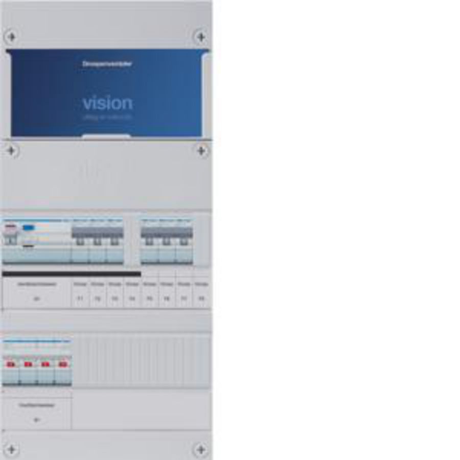 Groepenkast 6-groepenverdeler HS ALS 30mA/HACO/direct 3-fase