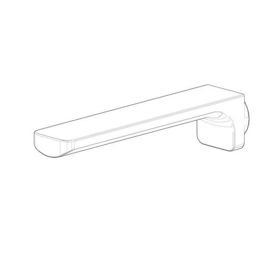 Uitloop 49x54x235mm Mat Zwart